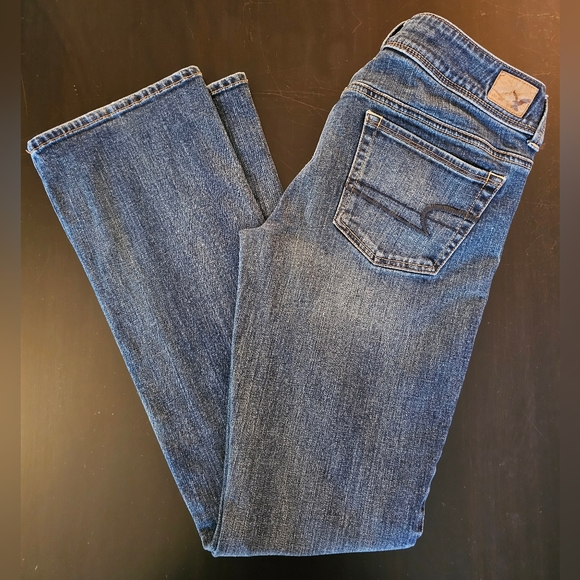 American Eagle bootcut jeans w/small manufacturers distressed marks, 8 - Picture 5 of 10